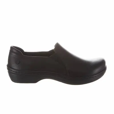 Klogs Footwear Women's Moxy Leather Slip-on Work Clogs In Black Full Grain