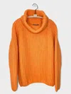KLONI & THE KREW KNITTED HIGHNECK PULLOVER TOP IN ORANGE