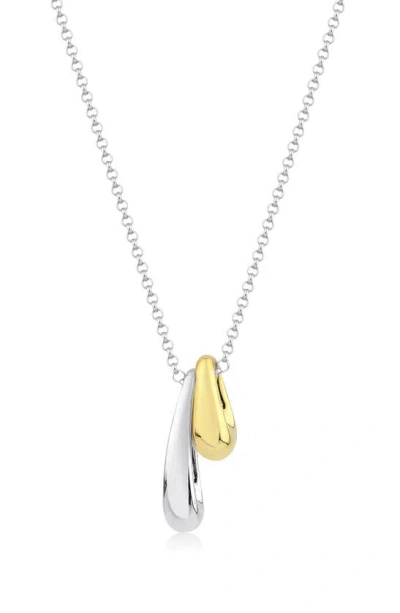 Kloto Ease Double Pendant Necklace In Metallic