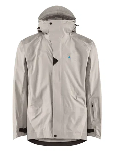 Klättermusen Allsvinn Hooded Panelled Jacket In Gray