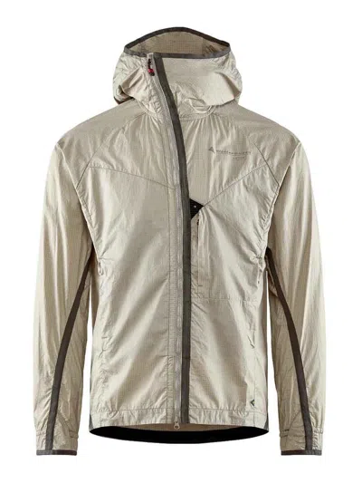 Klättermusen Ansur Hooded Wind Jacket In Neutral