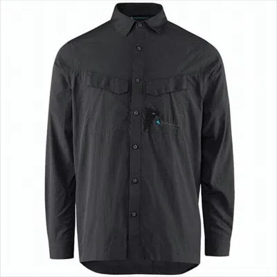 Klättermusen Black Long-sleeve Button-down Shirt With Yoke Detail