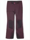 Klättermusen Burgundy Straight Pants With Reinforced Black Patches In White