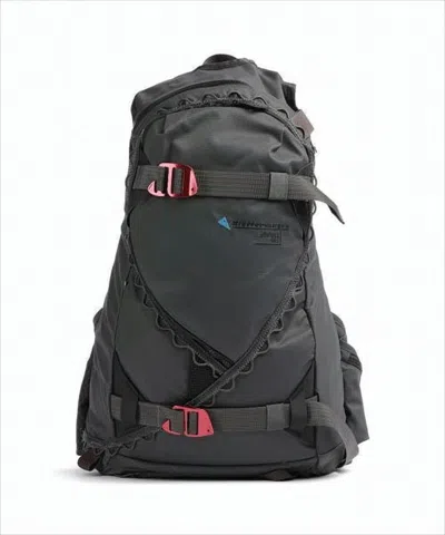 Klättermusen Ergonomic Black Backpack With Adjustable Straps In White