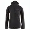 Klättermusen Fitted Black Jacket With High Collar In Black