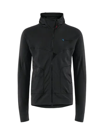 Klättermusen Fitted Black Jacket With High Collar