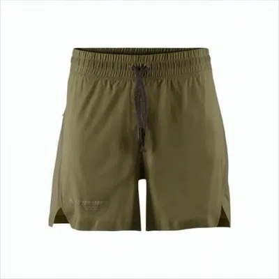 Klättermusen Functional Brown Shorts With Adjustable Waistband In Green