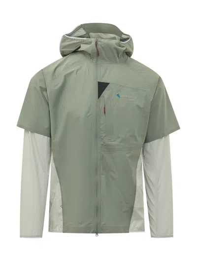 Klättermusen Klattermusen Front Zip Jacket With Hood In Faded Green