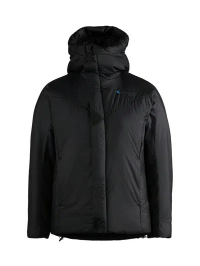 Klättermusen Matte Black Padded Jacket With High Collar
