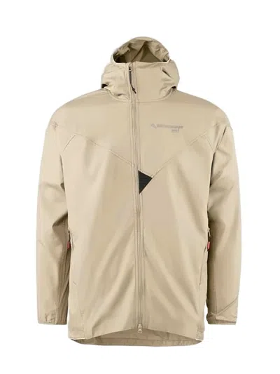 Klättermusen Matte-finish Hooded Padded Jacket With Seam Detailing In Neutral