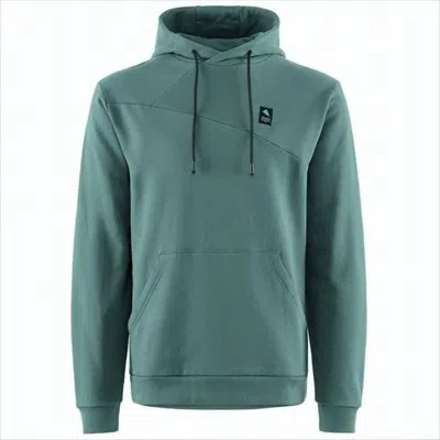 Klättermusen Pullover Hoodie With Subtle Stitched Panel In Green