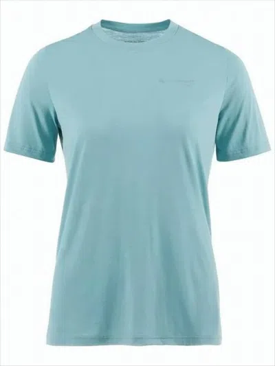 Klättermusen Relaxed Fit Crew Neck T-shirt With Subtle Branding In Blue