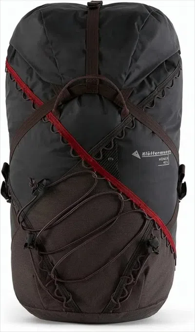 Klättermusen Robust Outdoor Backpack With Padded Straps In Black