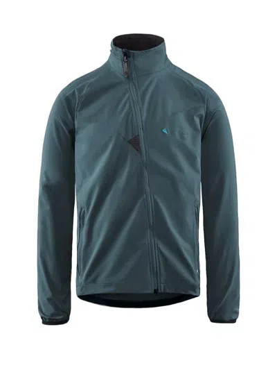 Klättermusen Sleek Asymmetrical Front Zip Klattermusen Jacket In Blue