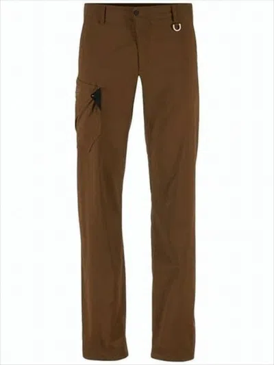 Klättermusen Straight-cut Casual Pants With Design In Brown