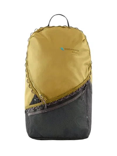 Klättermusen Structured Brown Polyamide Backpack With Unique Edging