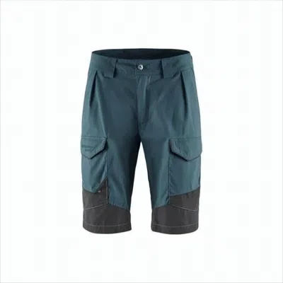 Klättermusen Two-tone Utility Shorts With Reinforced Panels In Blue