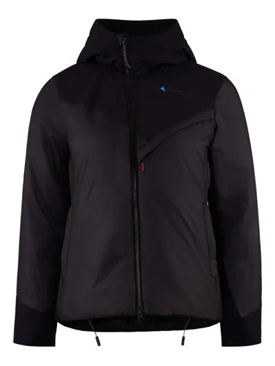 Klättermusen Urd Hooded Panelled Jacket In Black