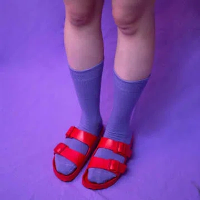 Klue Lilac Air Solid Socks In Blue