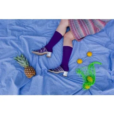 Klue Purple Air Solid Socks In Blue