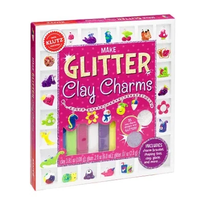 Klutz Make Glitter Clay Charms Jewelry Kit In Multi