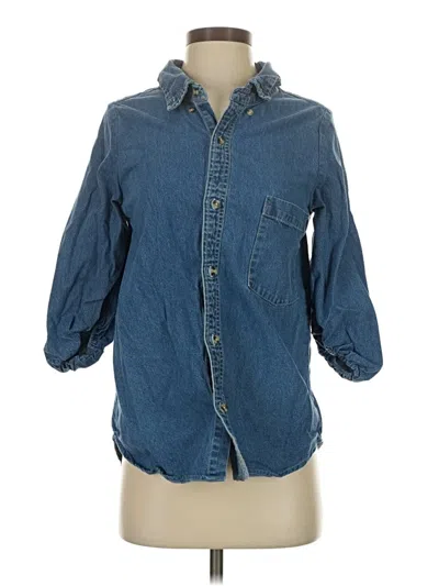 Pre-owned Km Collections By Milla Bell Denim Jacket In Blue