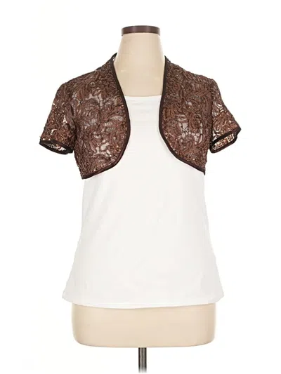 Pre-owned Km Collections By Milla Bell Shrug In Brown