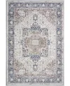 Km Home Belmont Jabari 7'6" X 9'6" Area Rug In Tan,navy