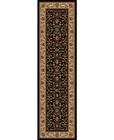 Km Home Closeout!  1596/1314/black Pesaro Black 2'2" X 7'7" Runner Rug