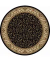Km Home Closeout!  Pesaro 1599 5'3" X 5'3" Round Area Rug In Black