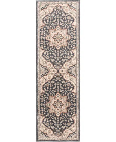 Km Home Closeout!  Poise Pse-7230 2'3" X 7'7" Runner Area Rug In Blue
