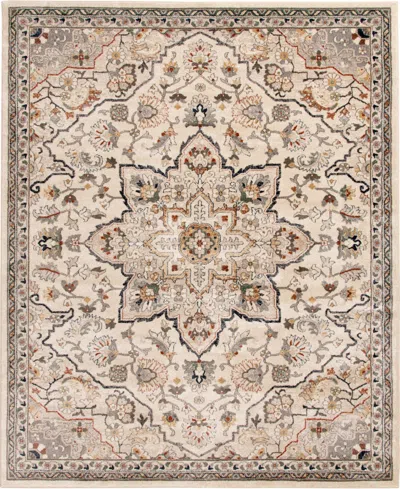 Km Home Closeout!  Poise Pse-7230 7'10" X 9'10" Area Rug In Ivory,gray