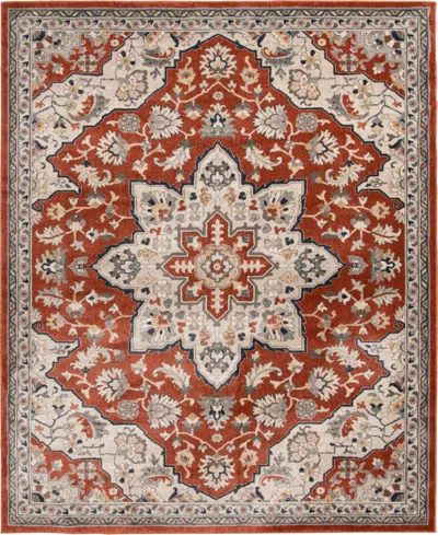 Km Home Closeout!  Poise Pse-7230 7'10" X 9'10" Area Rug In Paprika