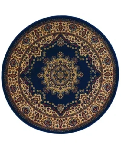 Km Home Closeout!  Umbria 1191 5'3" X 5'3" Round Rug In Blue