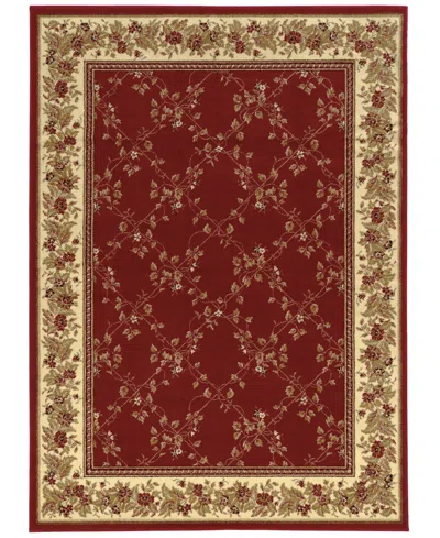 Km Home Closeout! Pesaro 1590 5'5" X 7'7" Area Rug In Red