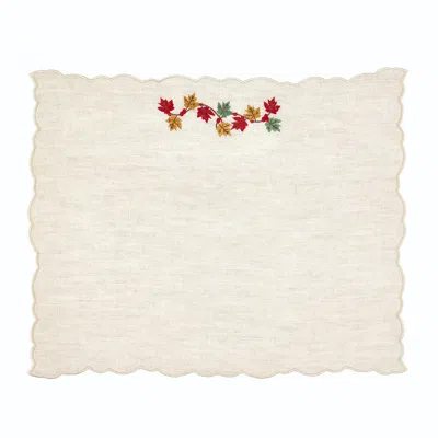 Km Home Collection Autumn Leaves - Set Of 4 Linen Placemat