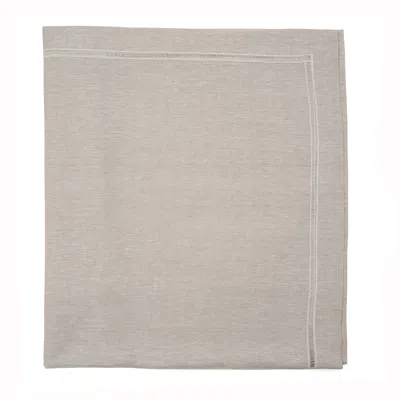 Km Home Collection Belva Linen Tablecloth In Neutral