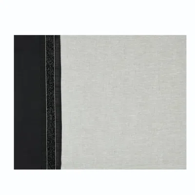 Km Home Collection Black Flake Linen Placemats Set Of 2 In Multi