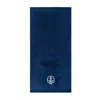 Km Home Collection Blue Anchor Embroidery Hand Towel In Blue