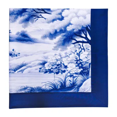 Km Home Collection Blue Blanc Tablecloth