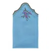 Km Home Collection Blue Initiis  Cotton Napkins Set In Blue