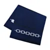 Km Home Collection Blue / White White Chain Embroidery Face Towel In Blue