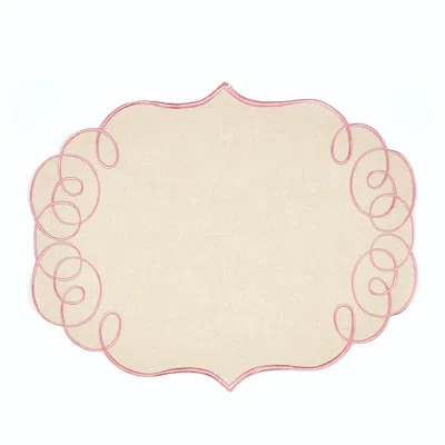 Km Home Collection Dusty Rose Placemat Set Of 2