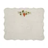 Km Home Collection Grape Embroidery Linen Placemats - Set Of 2 In Neutral