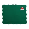 Km Home Collection Green Santa Hat Embroidery Cotton Placemats Set Of 2 In Green
