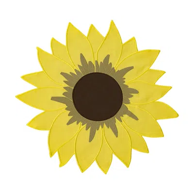 Km Home Collection Helianthus Cotton Placemat Set Of 2