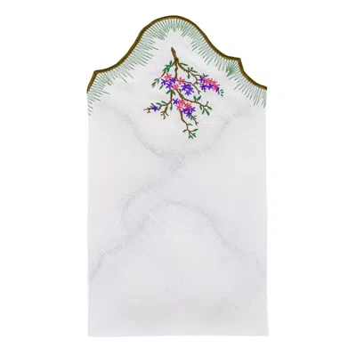 Km Home Collection Initium Linen Napkin Set Of 2 In Multi