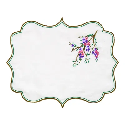 Km Home Collection Initium – Set Of 2 Linen Placemats In Multi