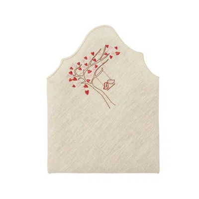 Km Home Collection Lovebirds Linen Napkin In Neutral