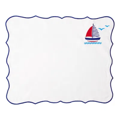 Km Home Collection Navigare - Cotton Placemats Set Of 2 In Multi